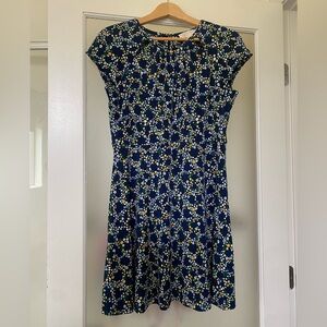 Floral Navy Blue Dress